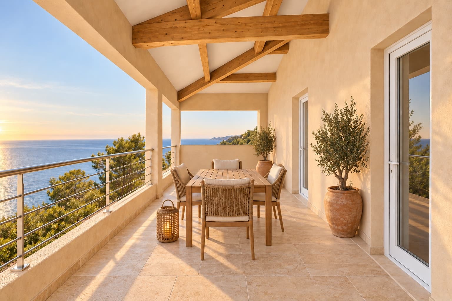 Projection du lot A : terrasse